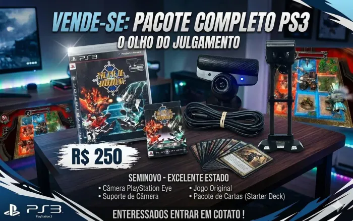 VENDO JOGO PS3 THE EYE OF JUDGMENT COMPLETO