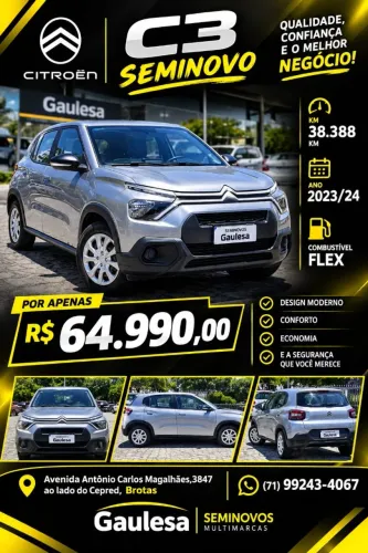 Citroen C3 Live Pack 1.0 Flex 6V 5P Mec. 2024