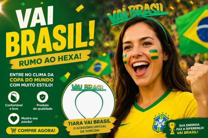 Tiara torcedor Copa do mundo 
