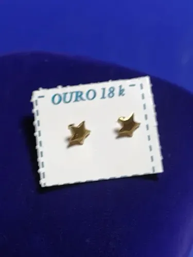 Brinco Infantil Ouro 18 K Peso 0.30 Gramas 4.50 mm 