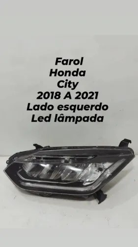 Farol Honda City 2018 2019 2020 2021 Lado Esquerdo LED Lâmpada