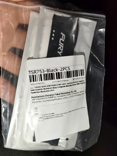 Dissipador Memória RAM Alumínio modelo HyperX Preto