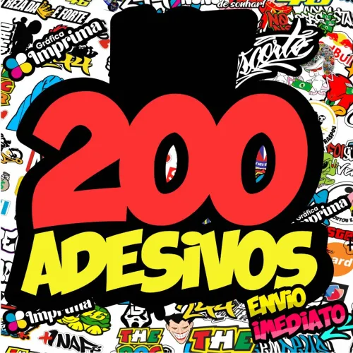 Kit 200 Adesivos Moto e Bike