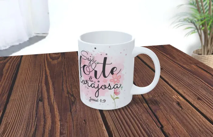 Caneca Seja Forte e Corajosa 325 ml