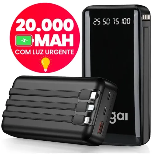 Power Bank 20000mAh Carregador Portátil Rápido