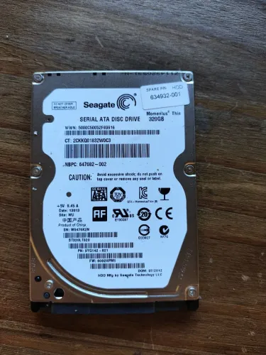 HD Notebook 320GB Seagate SATA - Testado e Saudável