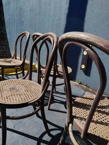Conjunto 4 cadeiras Michael Thonet Áustriaco pra restauro