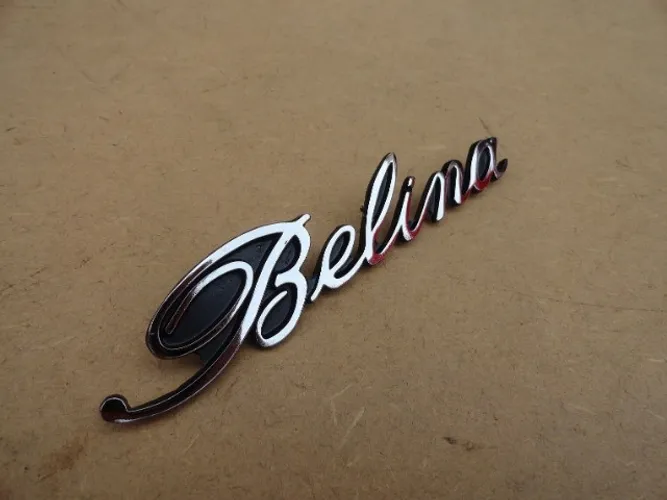 Emblema Belina I 70 À 77 Lateral Traseira Cromado Manuscrito