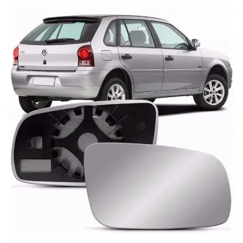 Lente Retrovisor Vw Gol G3 G4 1999 à 2009 - L Direito - Lente C/ Placa - Metagal RWHM14
