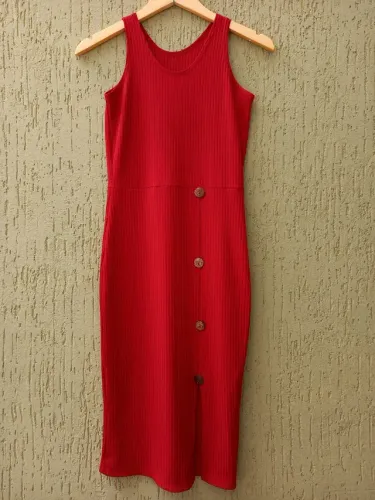 Vestido tubinho botões tamanho único