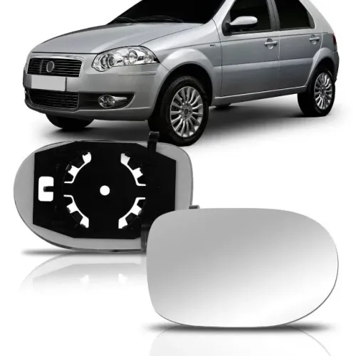 Lente Retrovisor Fiat Palio 2011 à 2017 - L Esquerdo - Lente C/ Placa - Ficosa EB839