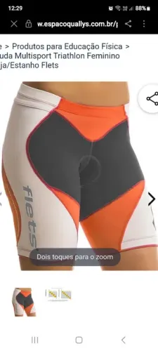 R$120,00 Bermuda Flets Multisport Triatlon, seminova Tam- P.