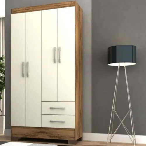 Guarda Roupa Nature 04 Portas - Envio Imediato