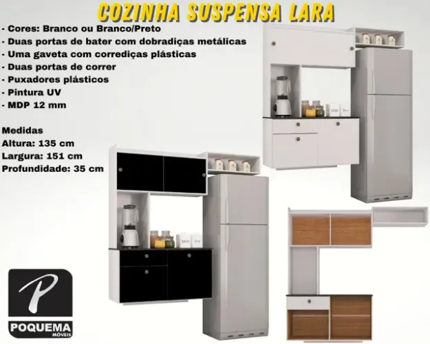 Cozinha suspensa lara levo hoje total
