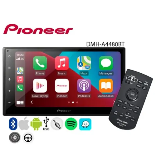 Dvd 2 Din 6,8" 4x23w Rms Com Usb Bluetooth Spotify Waze Touch Screen Capacitiva