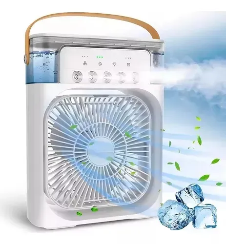 Ventilador Portátil com Iluminação e Umidificador
