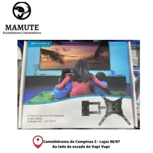 Suporte Tv Articulado Lcd Painel Parede 14-55 Polegadas ecooda