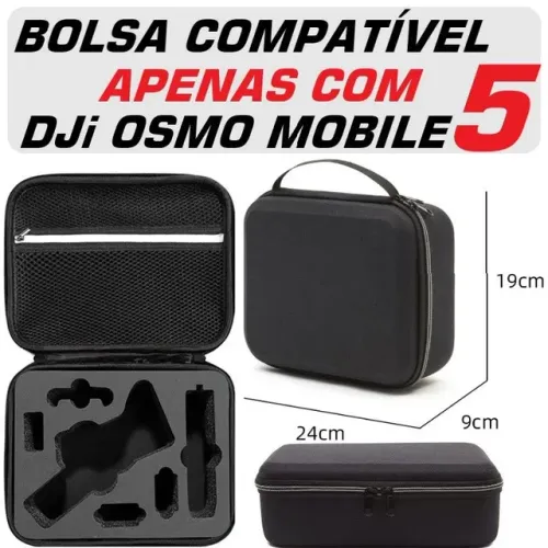 1 Bolsa de Mão Bag Maleta Estojo compatível APENAS para Dji Osmo Mobile 5