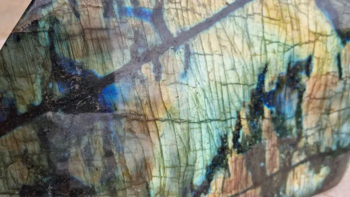 Pedra LABRADORITA polida! 9 kg! MADAGASCAR