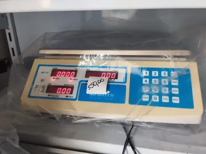 Balança Micheletti Comercial MIC15 prato inox para Mercado / Hortifruti/ padaria/ açougue