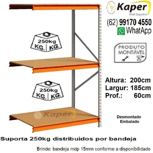 Prateleira / Mini Porta-Pallet Continuação ( produto novo ) estante