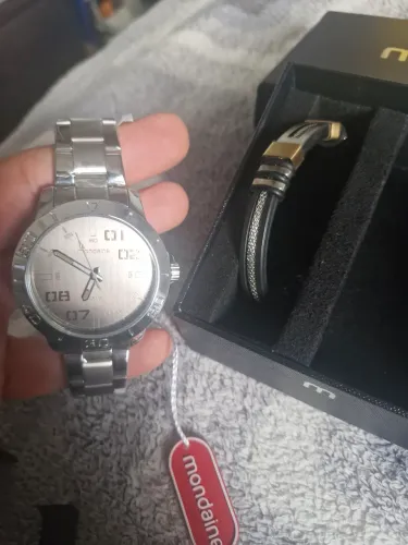 Kit Relógio Mondaine + Pulseira Masculino