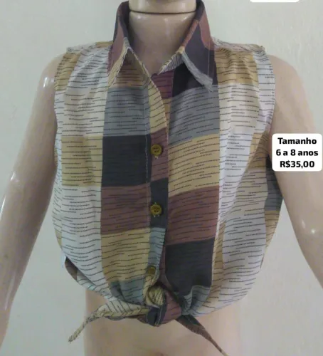 Blusa Infantil Estampada - Tamanho 6 a 8 anos