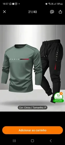 CONJUNTO MOLETON - TAM P/M