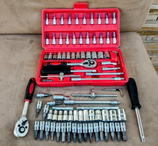 Maleta de Ferramentas Nova 46pç. Bits+Soquetes+Catraca