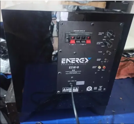 RECEIVER MARCA ONKYO MODELO TX-SR313 ACOMPANHAM 2 UNIDADES DE SUBWOOFER MARCA ENERGY MODEL