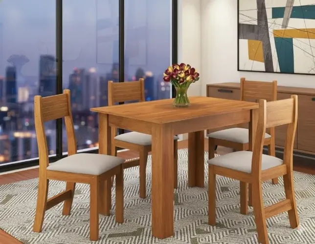 (PRODUTO DE LOJA) Mesa de Jantar Palace com Cadeiras Brisa Bronze