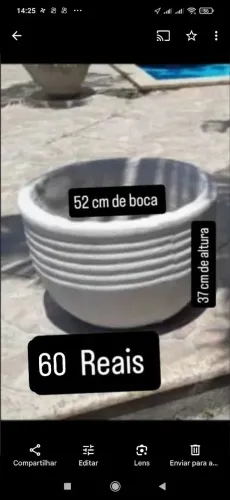 Vaso de planta em cimento