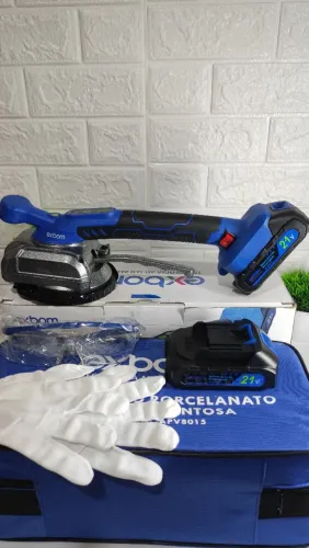 Máquina assentar piso porcelanato sem fio com ventosa - 2 baterias