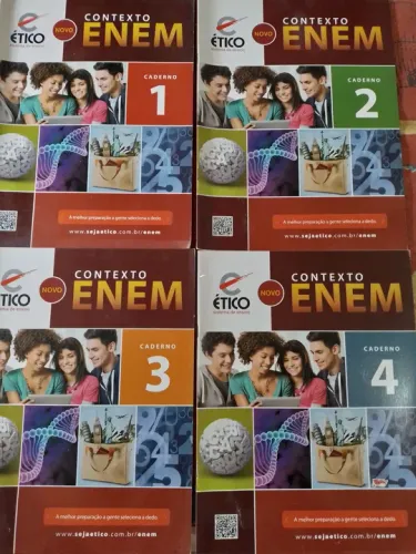 Apostilas Enem - Completo - 4 Cadernos - Novo