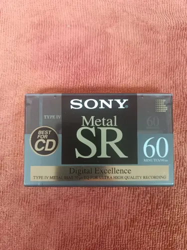 Fita K7 sony SR-60 min metal virgem e lacrada