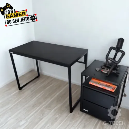 Mesa Gamer Reforçada 1m NOVA Industrial Multiuso Computador Notebook Escritório de Estudo