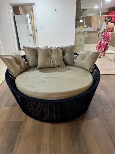 Chaise em corda náutica, disponível em cores