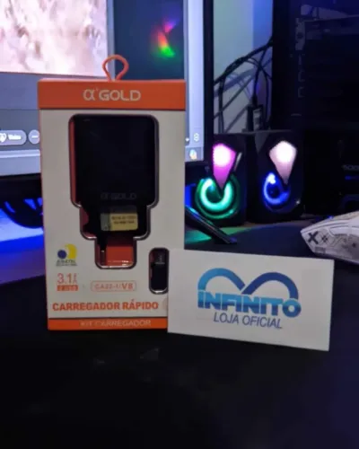 Carregador Rápido V8 (Micro USB) Alpha Gold 3.1A