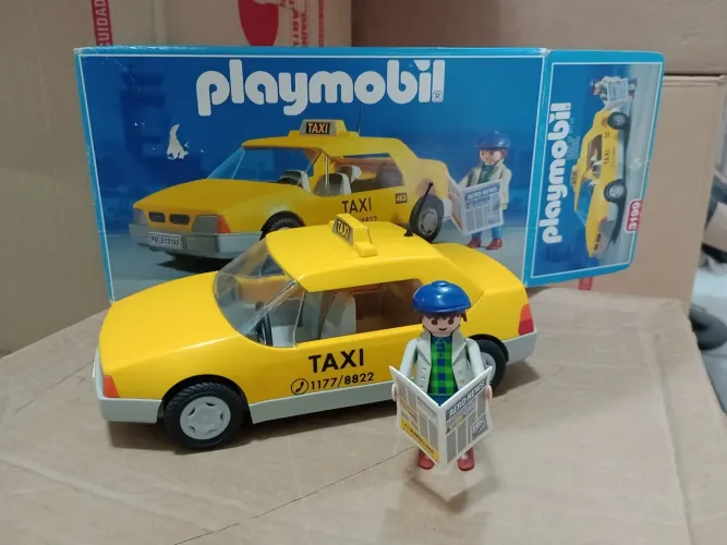 Playmobil Táxi Brinquedo Antigo bonequinho