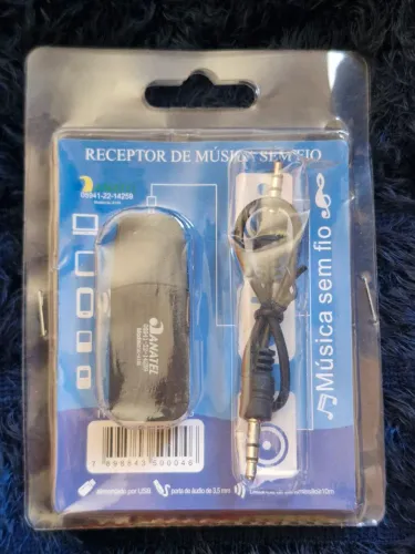 Adaptador Receptor Bluetooth Usb Cabo P2 Som Automotivo