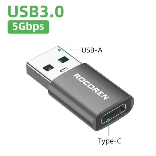 Adaptador USB 3.0 Tipo-A para Tipo-C - 5Gbps