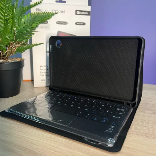 CAPA TABLET SAMSUNG A9 - CAPA MAGNÉTICA COM TECLADO / TOUCHPAD / ESPAÇO PARA CANETA