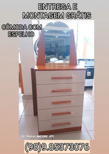 Cômoda com Espelho - Entrega e Montagem Grátis