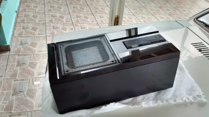 Caixas Mitsubishi do Aparelho de Som Mitsubishi E604 - 4 em 1 , anos 90 - LEIA COM ATENÇÃO