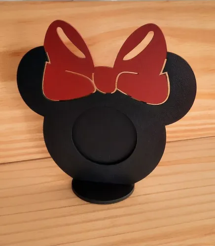 Porta-retrato Minnie Vermelha Decoração de Festa Aniversário