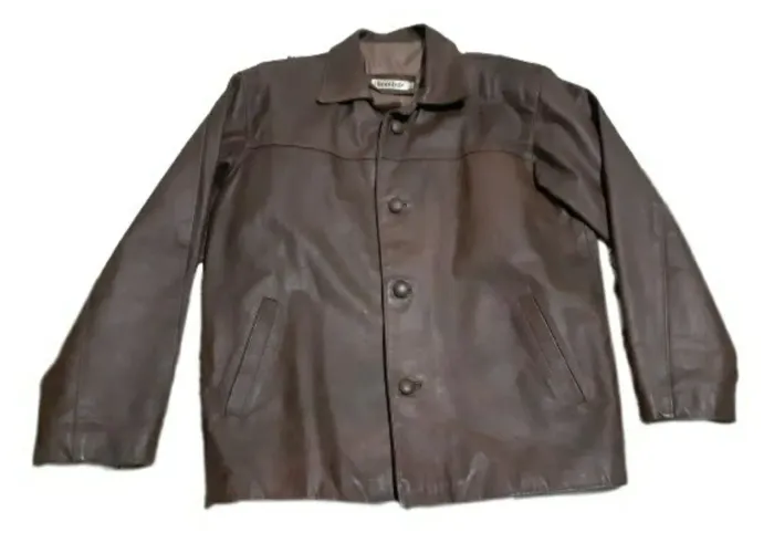 Casaco Blazer Jaqueta Masculino Marrom de Couro Legítimo - Bootbox