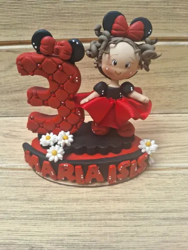 Vela Topo de bolo da Minnie
