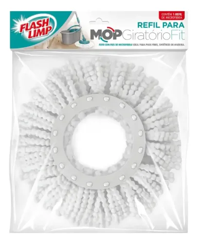 Refil Para Mop Giratorio Fit Esfregão de Microfibra