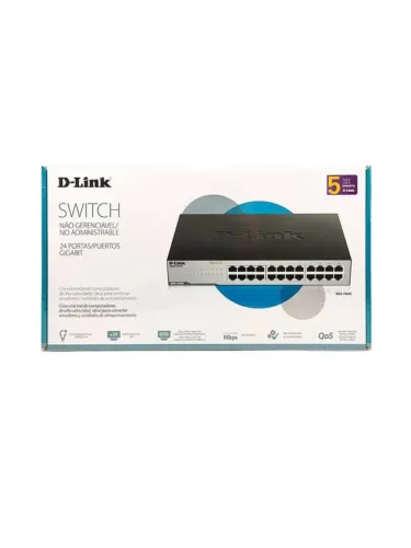 Switch D-Link 24 Portas RJ-45 DGS-1024C Easy 48GB/s