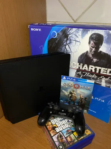PS4 SLIM 500GB + 5 JOGOS